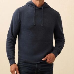 Faherty Legen Sweater Hoodie - Brighton Navy Twill Size Medium